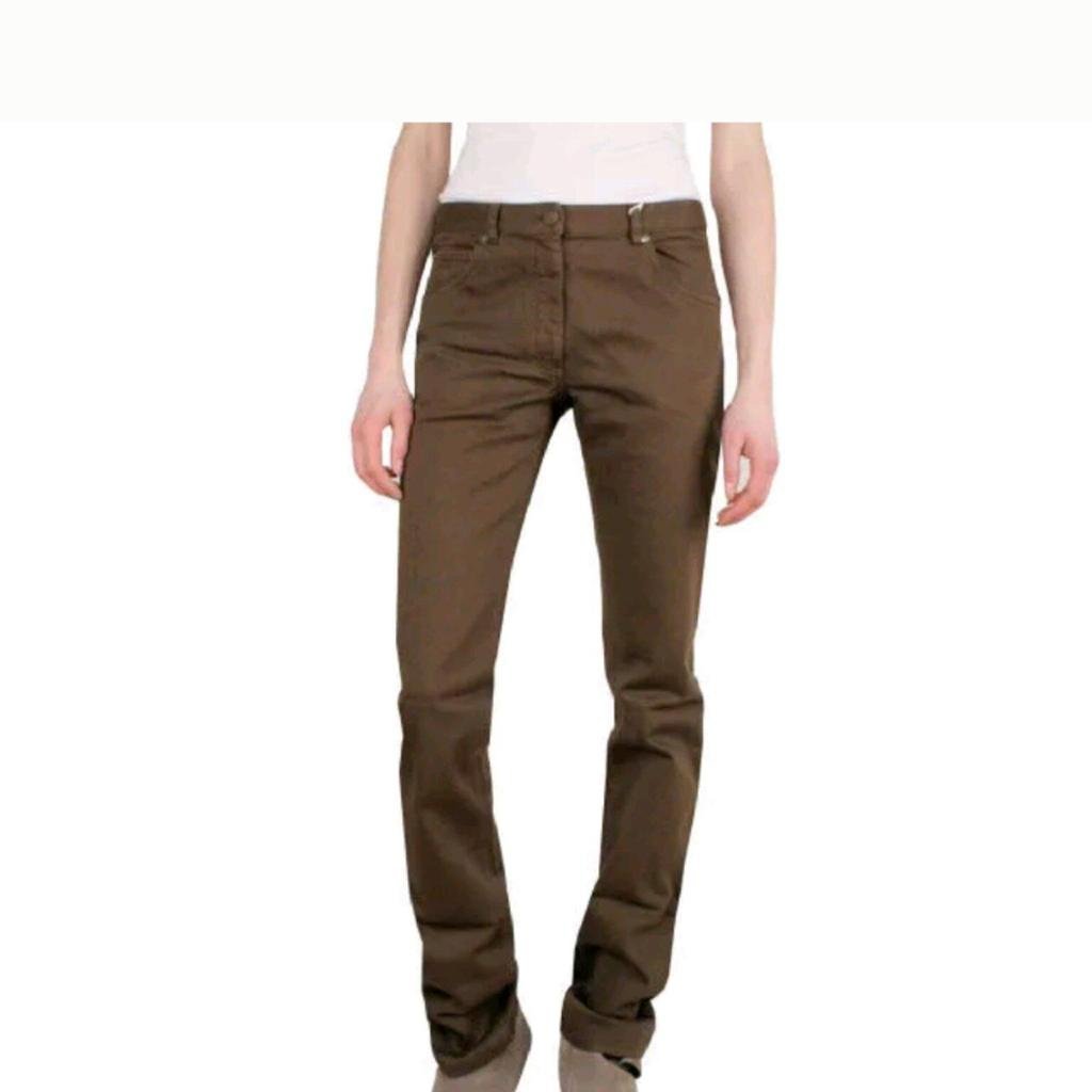 Brown Mid-Rise Skinny Designer Jeans By Maison Martin Margiela Monochrome